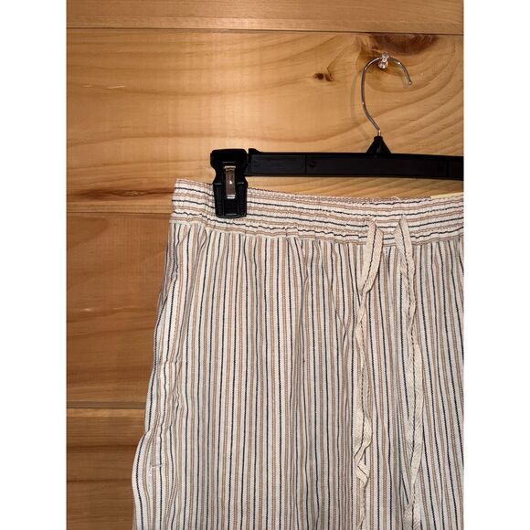 NWT Women's Blended Linen Striped Wide Leg Trousers - Picture 2 of 7